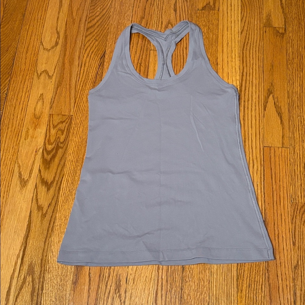 lululemon athletica Light Gray Racerback Tank Top
